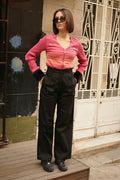 Retro Palazzo Black Pants