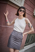 Retro Design White Tank Top