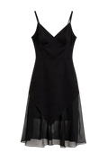 Black V Neck Sexy Dress