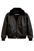 Fur Leather Bomber Jacket