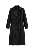 Oversized Black Trench Coat