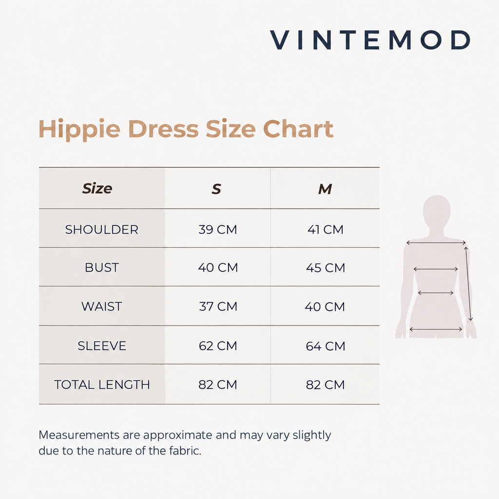 Retro Hippie Jaren 70 Jurk met Patroon