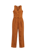 Vest and Trousers Set Brown