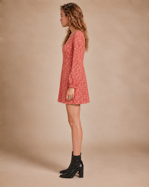 Retro Hippie 70s Patterned Dress