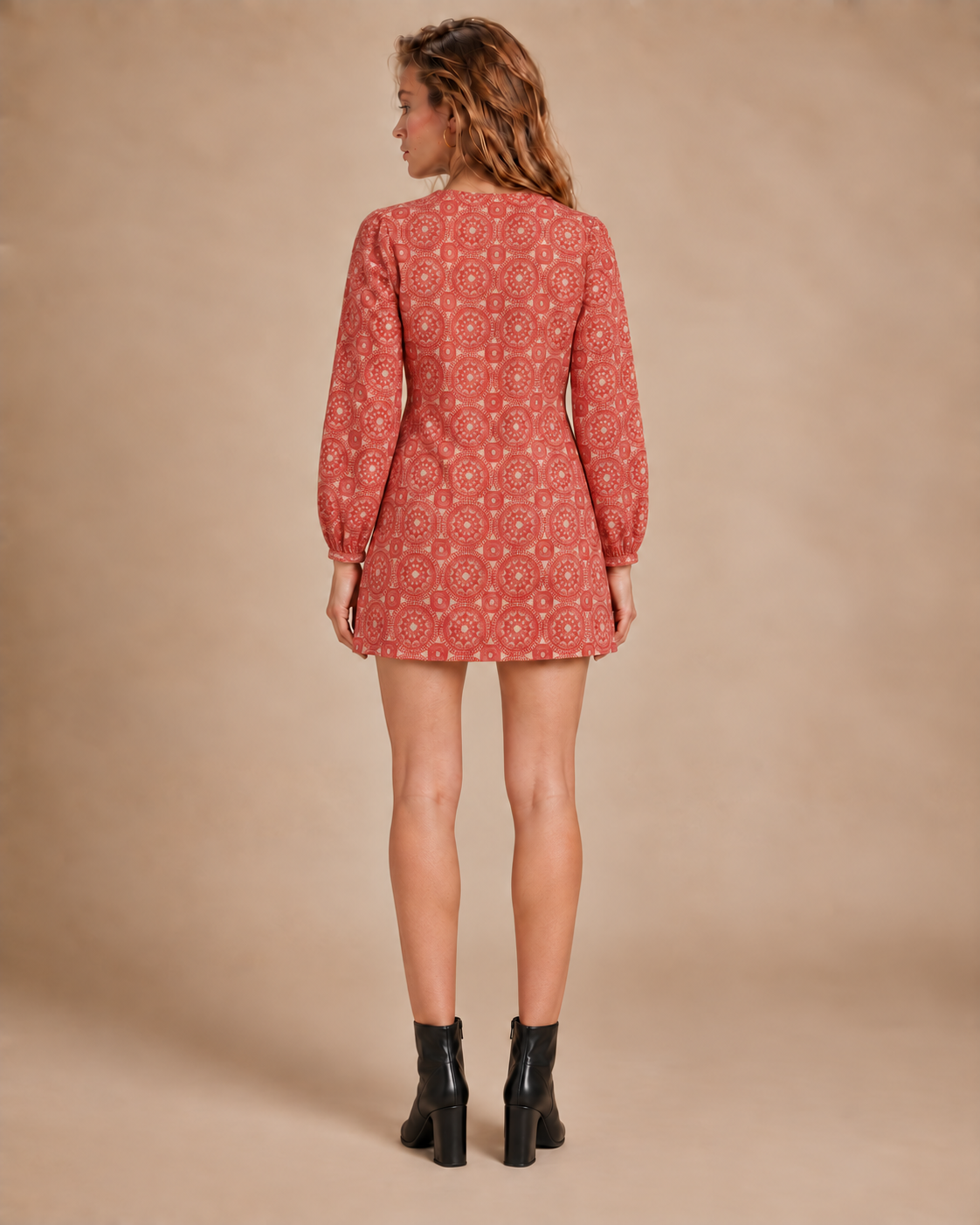 Retro Hippie 70s Patterned Dress