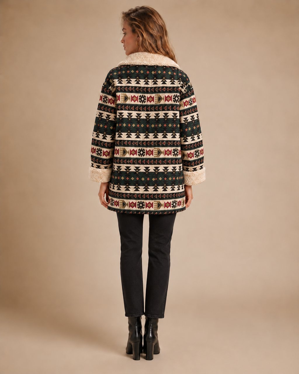 Unisex Anatolian Sherpa Coat – Deadstock Turkish Rug Fabric