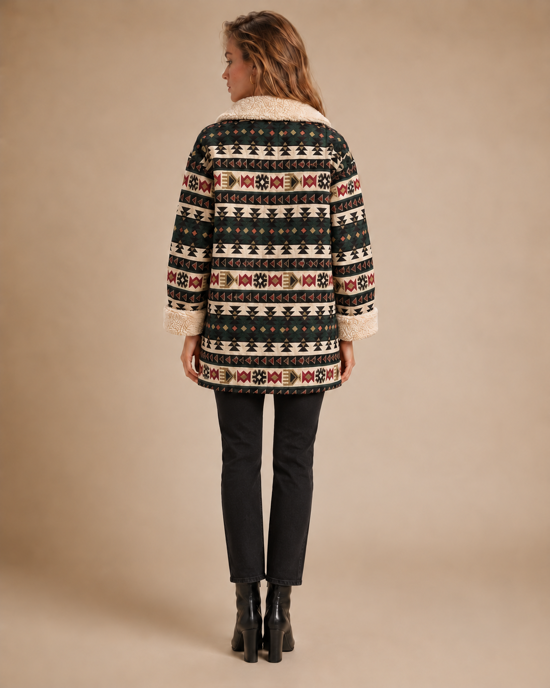Unisex Anatolian Sherpa Coat – Deadstock Turkish Rug Fabric
